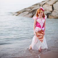 Pink Or Lilac Mermaid Set  Dress  Headband