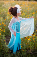 Ice Queen Dress With Cape (Size 5/6)