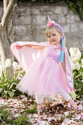 Pink Sequins Cape  (Size 7-8)
