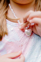 Pink Pearl Heart Necklace