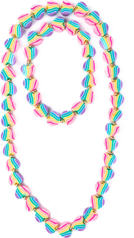 Heart of Many Colours Necklace & Bracelet Set