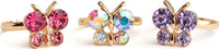 Boutique Butterfly Gem Rings