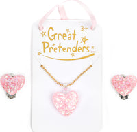 Boutique Glitter Heart Necklace (assorted)