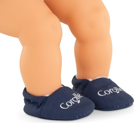 Doll Clothes  BB 12" Slippers - Navy Blue