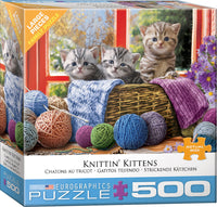 Knittin Kittens 500-Piece Puzzle (Small box)