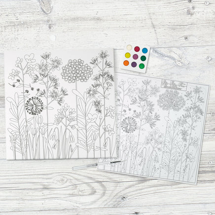 Watercolor Paint by Number Farmhouse Floral
