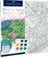 Watercolor Paint by Number Tropical