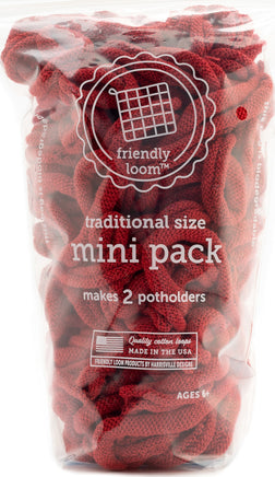 Friendly Loom - Mini Pack - Red (Traditional Size)