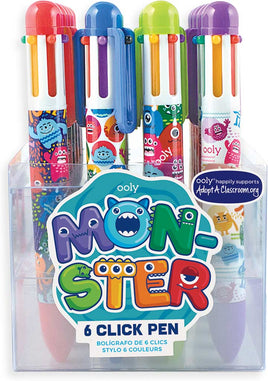 6 Click Pen - Monster (Assorted Colors)