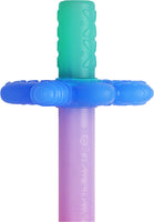Teensy Tubes™ - Silicone Teething Chew Tube (Pink Rainbow)