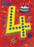 Age 4 Lettering Foil Card