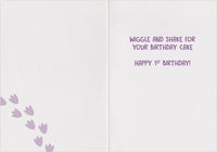 Age 1 Duck Foil Birthday Card