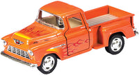 Diecast 55' Chevy Pickup w Flames (assorted colors)