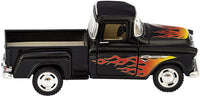 Diecast 55' Chevy Pickup w Flames (assorted colors)