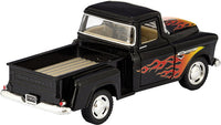 Diecast 55' Chevy Pickup w Flames (assorted colors)