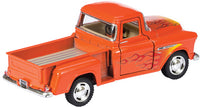 Diecast 55' Chevy Pickup w Flames (assorted colors)