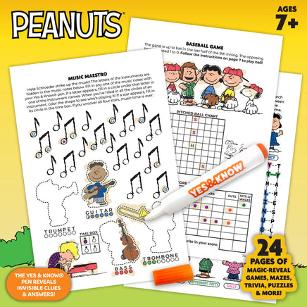The Original Yes and Know Invisible Ink Trivia Game Books: Peanuts