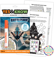 The Original Yes and Know Invisible Ink Trivia Game Books: Battleship